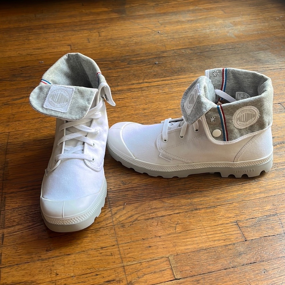 Palladium white boots 12
